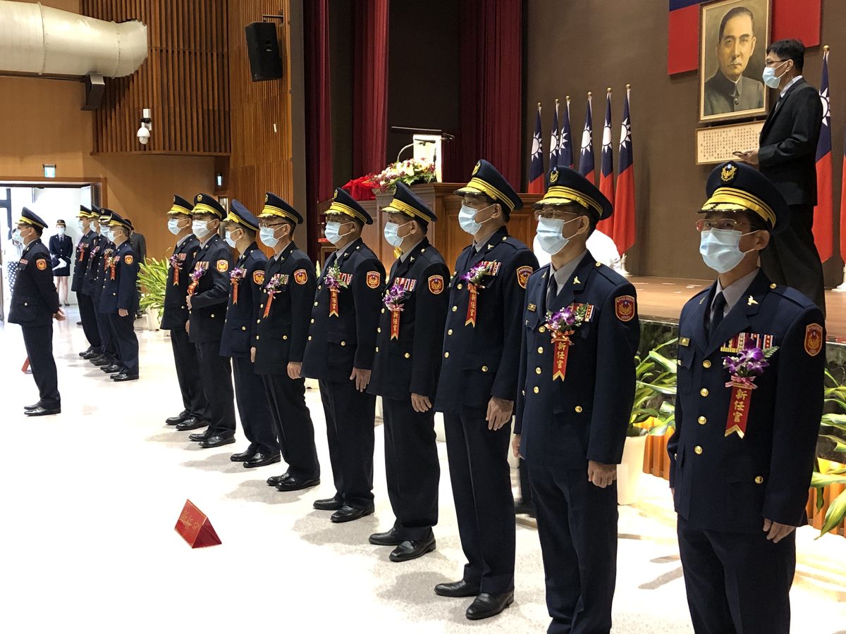 臺中市警局七個分局分局長及刑事、保安警察大隊長聯合交接