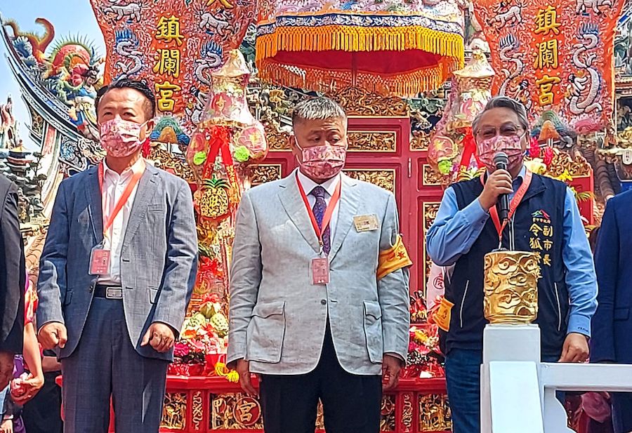 大甲媽繞境抵嘉義奉天宮  令狐副市長祈求台灣平順安康