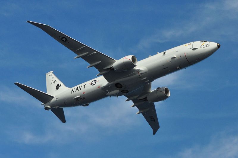 美軍P-8A海神式反潛巡邏機飛越台海 展現印太承諾