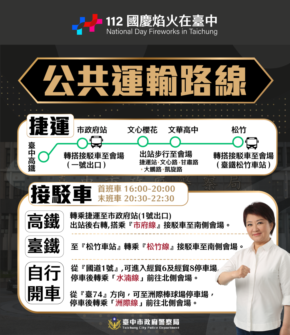 台中國慶煙火   市警局「交通順暢、人行安全」記者會說明交維措施’