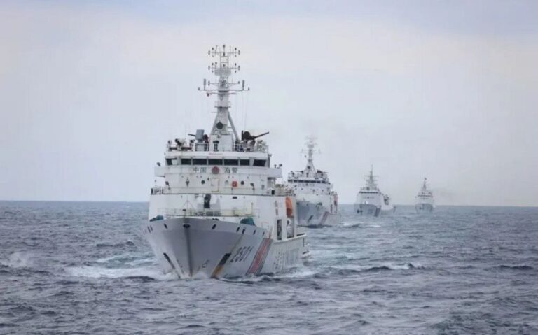 日控陸海警船搭載機砲入釣島海域