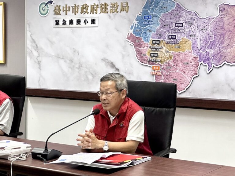 中市府建設團隊搶災 不畏凱米風雨徹夜