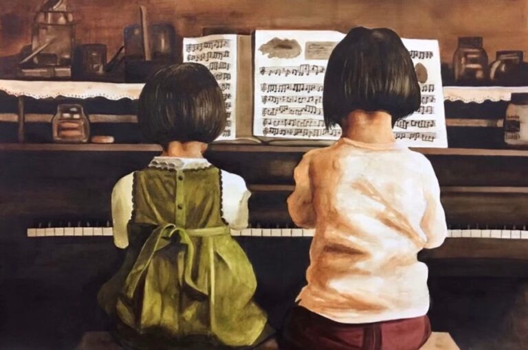 中市中山地所展出「藝饗時光」油畫展 廖素鈴攜手學生展出豐碩成果
