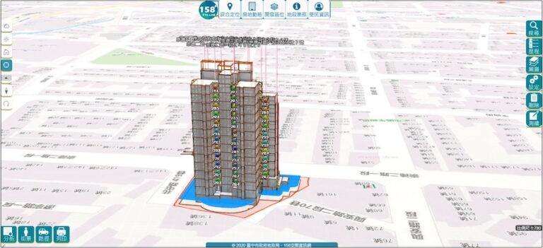 中市地政局建置不動產3D模型 「158PLUS空間資訊網」查詢好方便