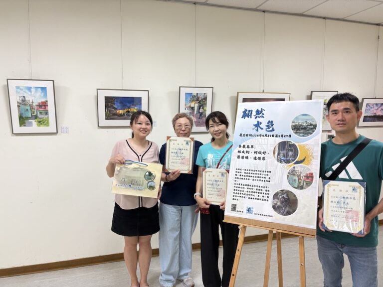 捕捉生活中的美好時光！中市龍井地所「翩然水色」透明水彩聯展登場
