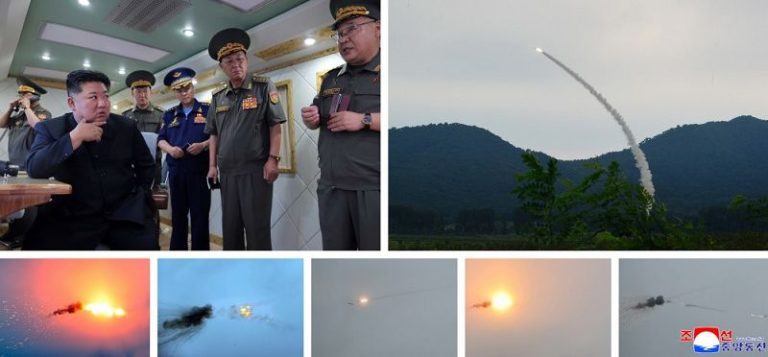 北韓金正恩親自督導成功試射2枚新防空飛彈