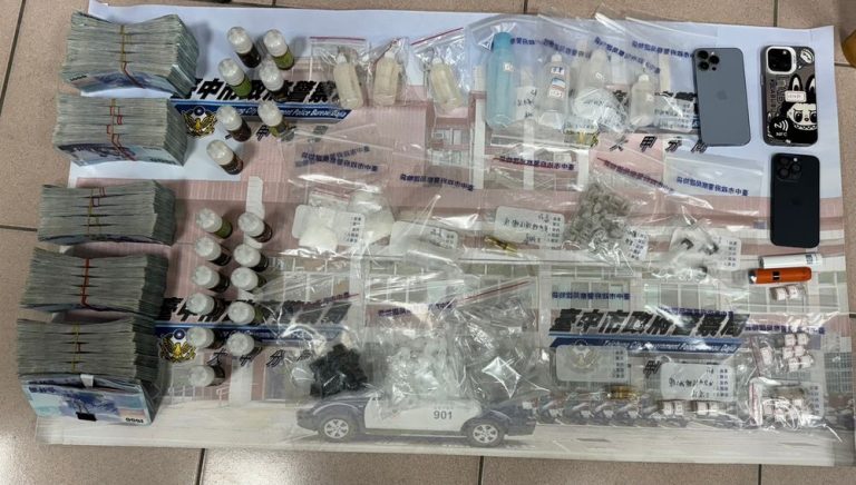 大甲警方緝獲販毒集團 溯源搗破依托咪酯菸彈分裝場