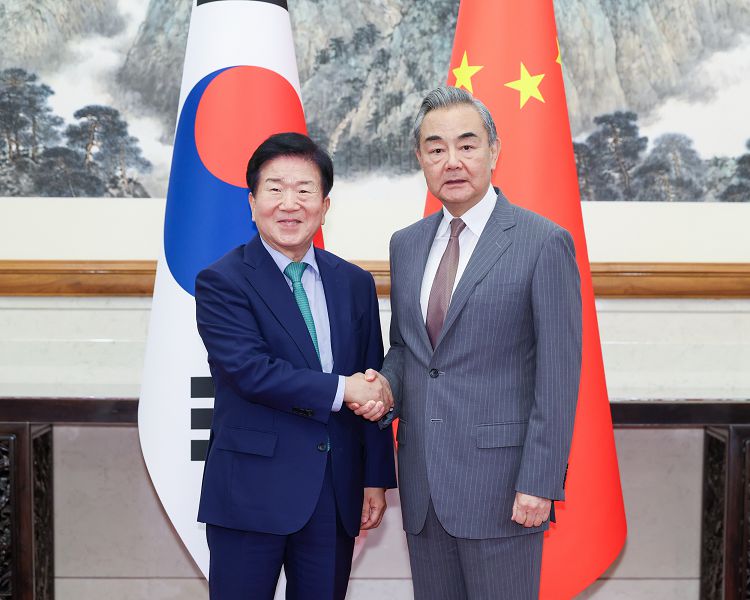 王毅會見韓總統特使 籲加強框架內溝通協調