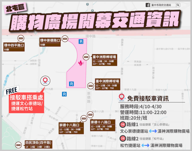 漢神洲際購物廣場開幕首3日交通大致良好 中市交通局籲多搭大眾運輸